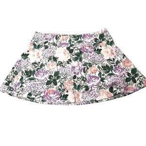 Laura Ashley Floral Active Skort Size (L) – Built-In Shorts, Garden Print